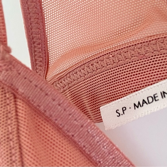 OUT FROM UNDER X URBAN OUTFITTERS Pink Mesh Triangle Bralette Intimates: - Picture 4 of 9